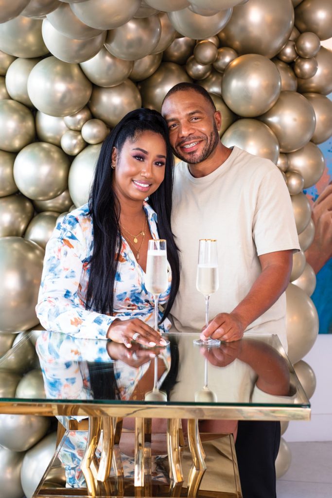 Miami couple Laurence McMillon and Alysse Richardson hosted friends for an ice cream social at Oasis Bar, a Wynwood Parlor ice cream outpost. Photography by Jerry Rabinowitz