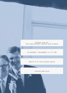 Steven Stolman and Rich Wilkie, The anniversary invitation