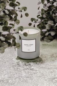 Hotel Lobby Candle in Spa. Photo by Bonne Bonne Creative