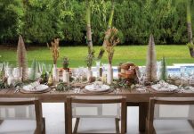 Very Merry Miami Table Inspiration Boho design by Adriana Infante. Photo by Jerry Rabinowitz