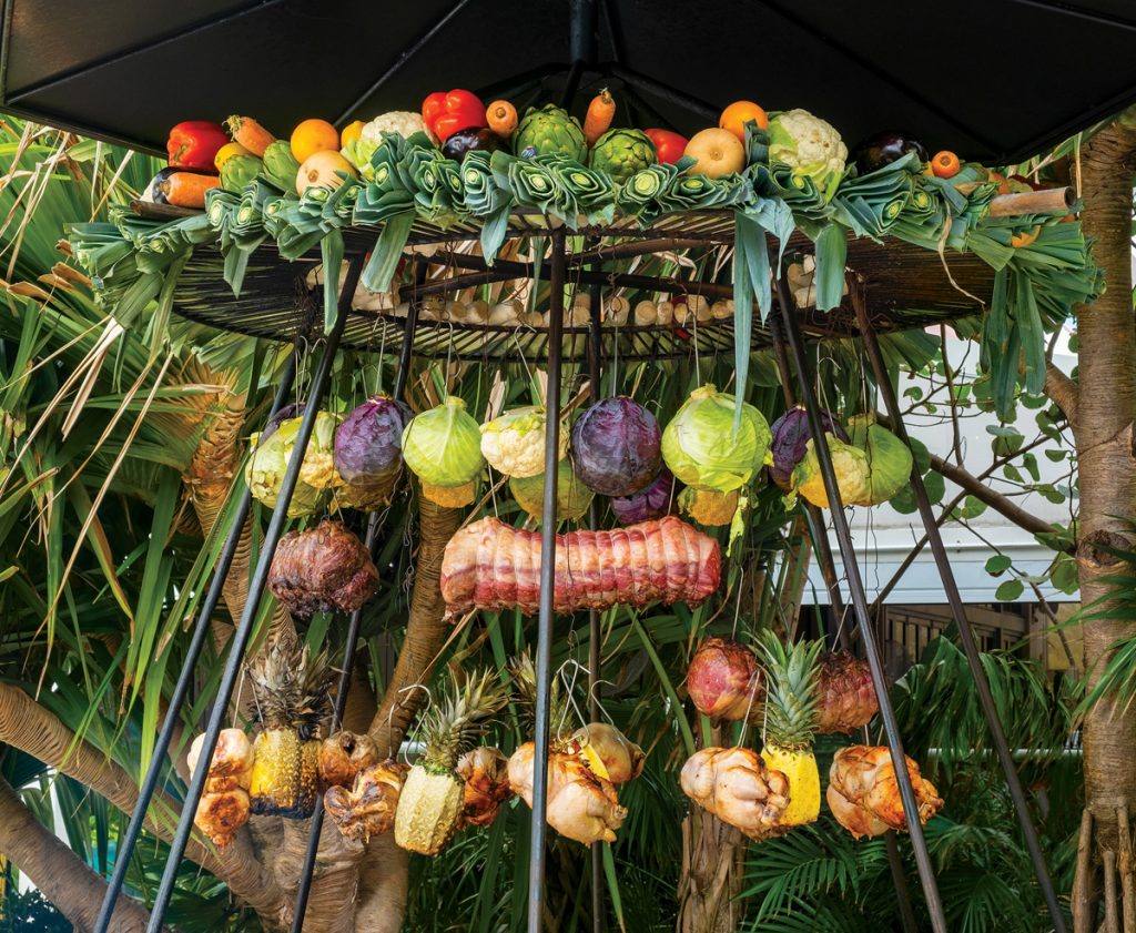 The fire dome at Los Fuegos is the centerpiece (and red-hot workhorse) of chef Benítez’s Sunday asado. Photography by Jerry Rabinowitz