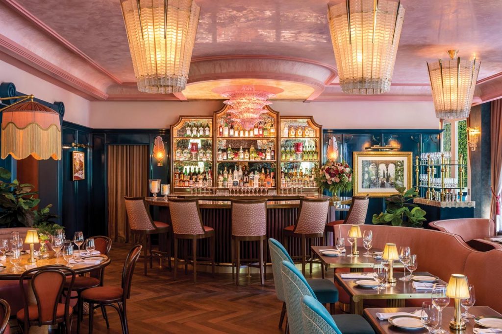 Contessa’s blush bar and dining room. Photo by Michael Stavaridis