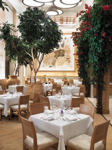The dining room at Avra, the Estates at Acqualina's new Greek restaurant