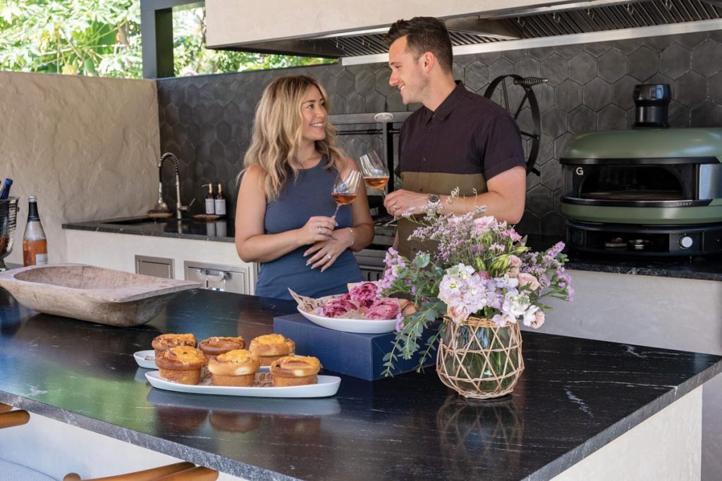 Andy and Amanda Rodriguez in their kitchen. Photo by Jerry Rabinowitz