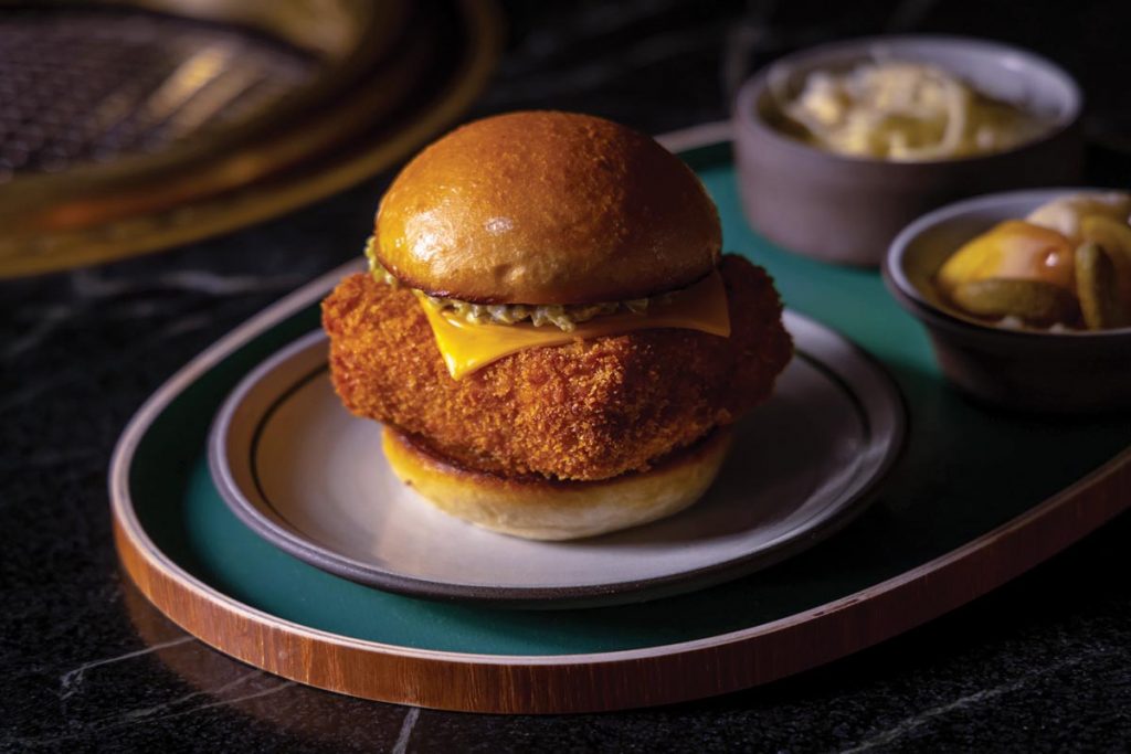 Crispy “Shicken” Sandwich at Cote Miami. Photo by Gary He