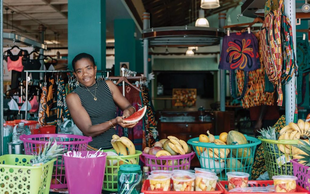 Visit the open-air Caribbean Marketplace on Caribbean Market Days, held every second and fourth Saturday, to shop for goods from Afro-Caribbean artisans and vendors