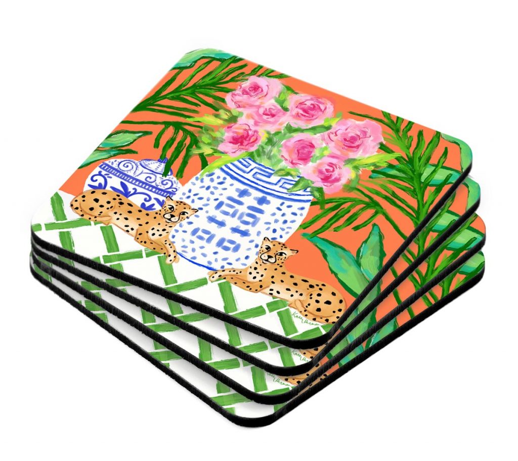 Pattern Play coasters ($28 for set of four), Katie Herman Art
