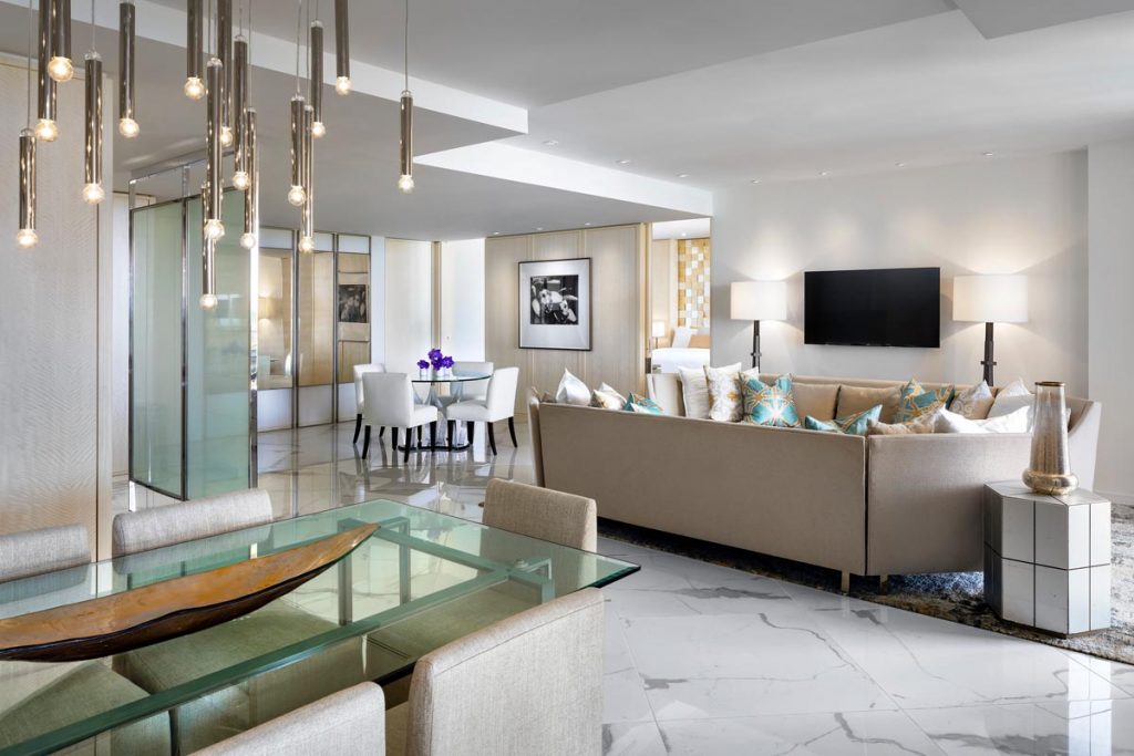 Living room in the Ocean Palace. Photo courtesy of The St. Regis Bal Harbour Resort