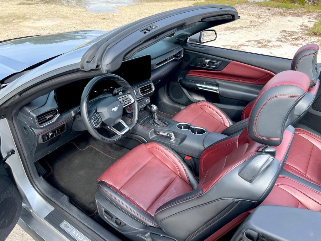 The 2024 Mustang GT 5.0's cabin from above. Photo by Howard Walker