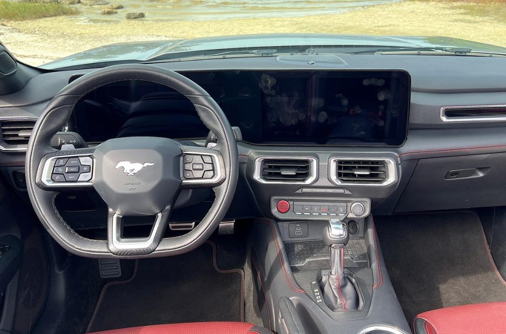 The dashboard in the 2024 Mustang GT 5.0. Photo by Howard Walker