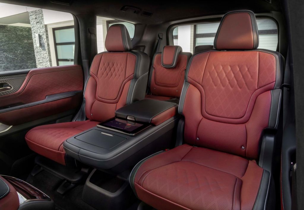 There’s room inside for up to eight in three spacious rows. Photo courtesy of Infiniti