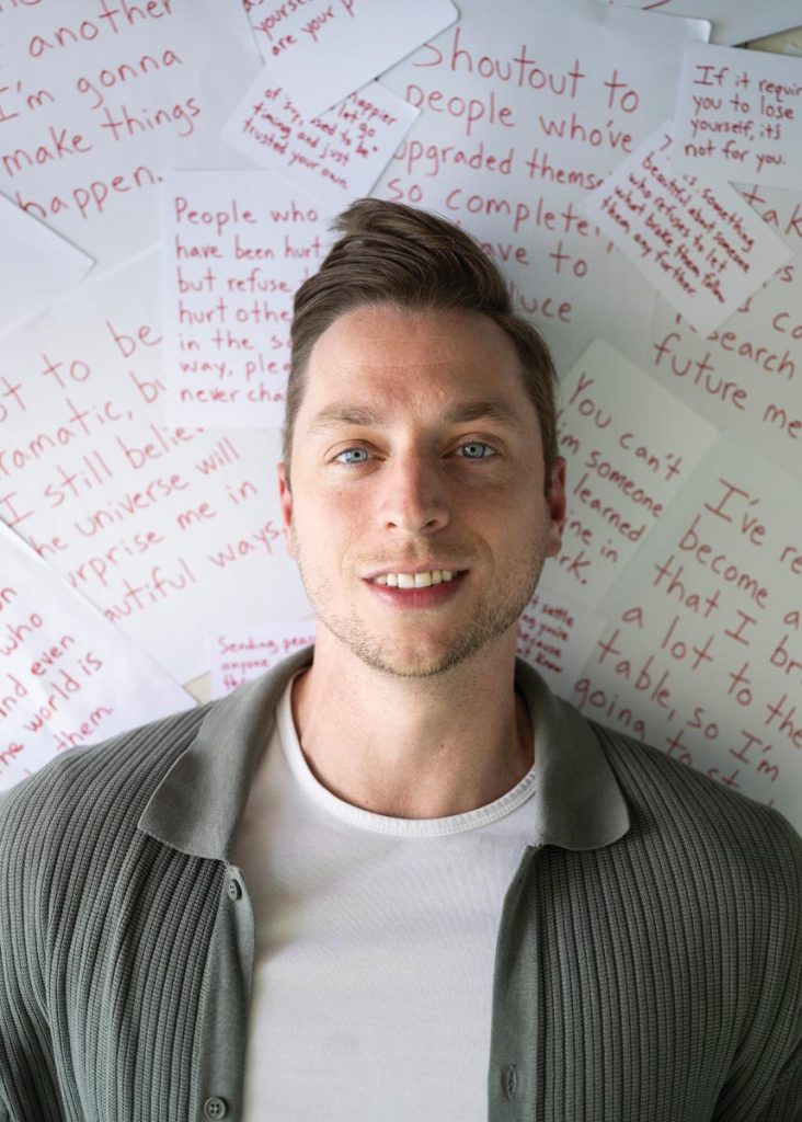 Case Kenny with his notes. Photo by Steven Martine