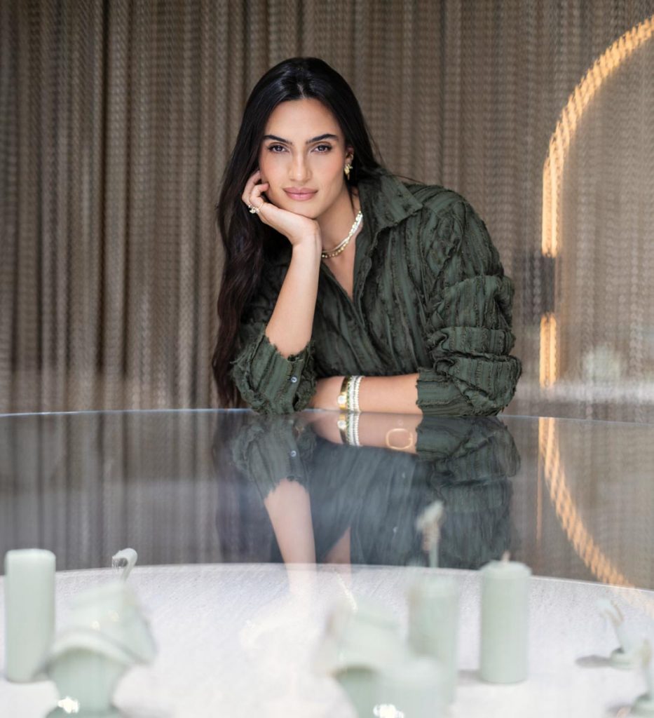 Isabela Grutman at her brand's flagship store in the Miami Design District. Photo by Steven Martine