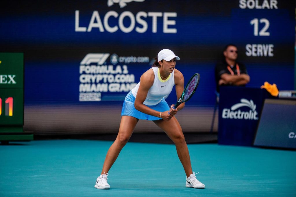See the world’s top-ranked players, like Madison Keys, during the Miami Open presented by Itaú. Photo courtesy of Miami Open presented by Itaú