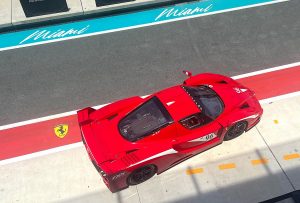 A Ferrari FXX hypercar was one of 25 to race. Photo by Howard Walker