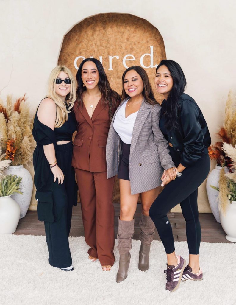 Genna Mark, Walker, Kelly Blanco, and Johanna Gomez at the Cured launch event