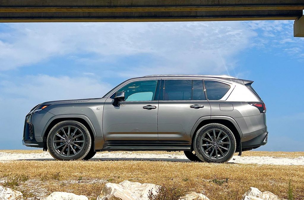 F Sport trim features tuned suspension, a Torsen limited-slip differential, and dark gray 22-inch F Sport forged alloys. Photo by Howard Walker