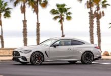 Super Coupe: Mercedes-AMG CLE 53 Coupe The Mercedes-AMG CLE 53 Coupe boasts a long hood with twin power domes. Photo courtesy of Mercedes-Benz