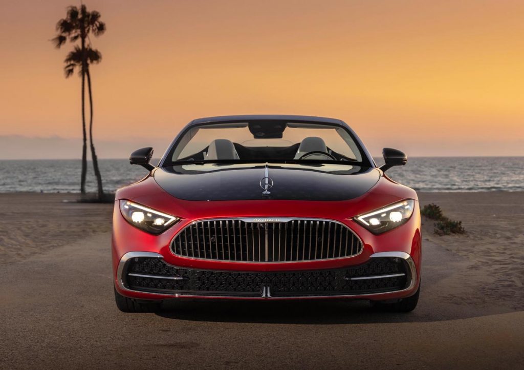 The thin-bladed, illuminated chrome grille with Maybach writ large at the top. Photo courtesy of Mercedes-Benz