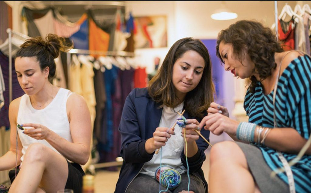 Krelwear offers classes in knitting. Photo courtesy of Krelwear