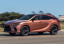 Good RX: Lexus RX 500h F Sport The Lexus RX 500h F Sport boasts an EPA rating of 27 mpg city, 28 mpg highway, and 27 mpg combined. Photo courtesy of Lexus