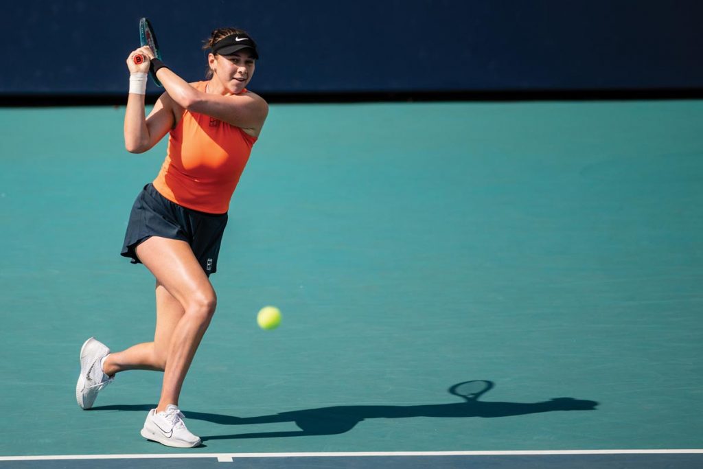 On the court at the Miami Open. Photo courtesy of Miami Open