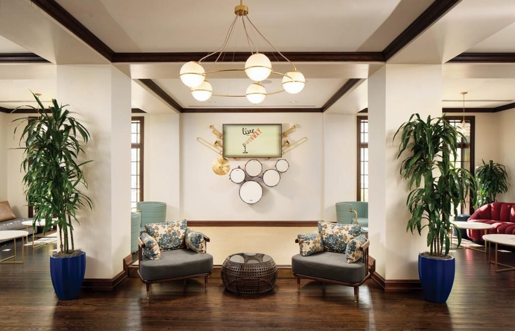 The lobby stage. Photo courtesy of Fenway Hotel