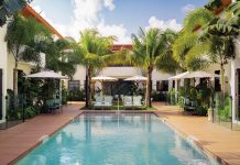 Guide to Exploring North Beach Lounge by the pool. Photo courtesy of Maison Felix