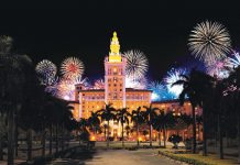 Celebrate Fourth of July Throughout Miami The Biltmore Hotel will set the scene for Fourth of July fireworks. Photo courtesy of the Greater Miami Convention & Visitors Bureau