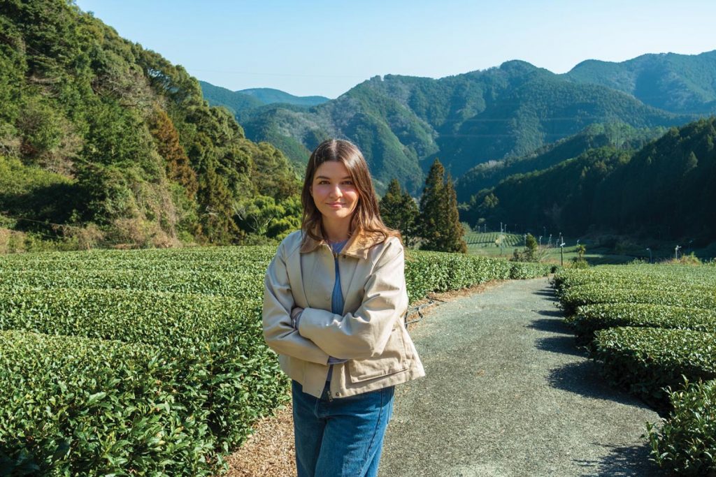 Valentina Mussi in Shizuoka, Japan, where she sources her matcha. Photo courtesy of Valentine’s Matcha