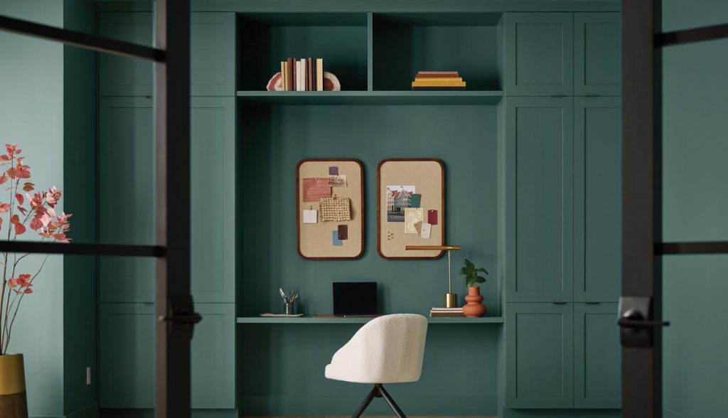 Hidden Gem in the home office. Photo courtesy of Behr