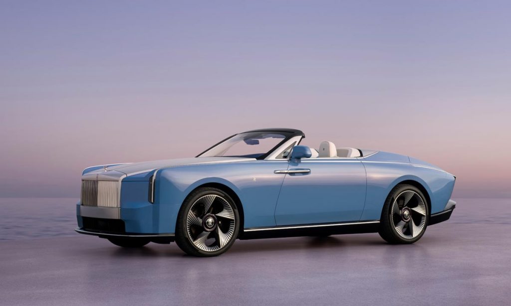 The forthcoming all-electric, two-seat, drop-top Rolls-Royce Nightingale. Photo courtesy of Rolls-Royce