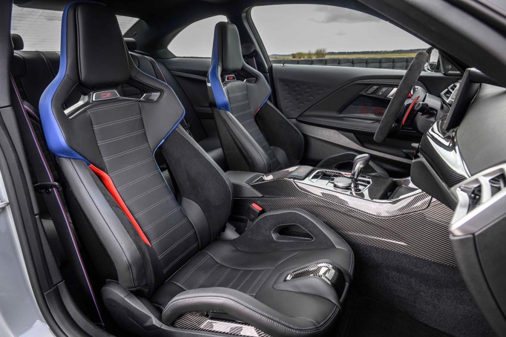 The front seats are crafted from carbon. Photo courtesy of BMW