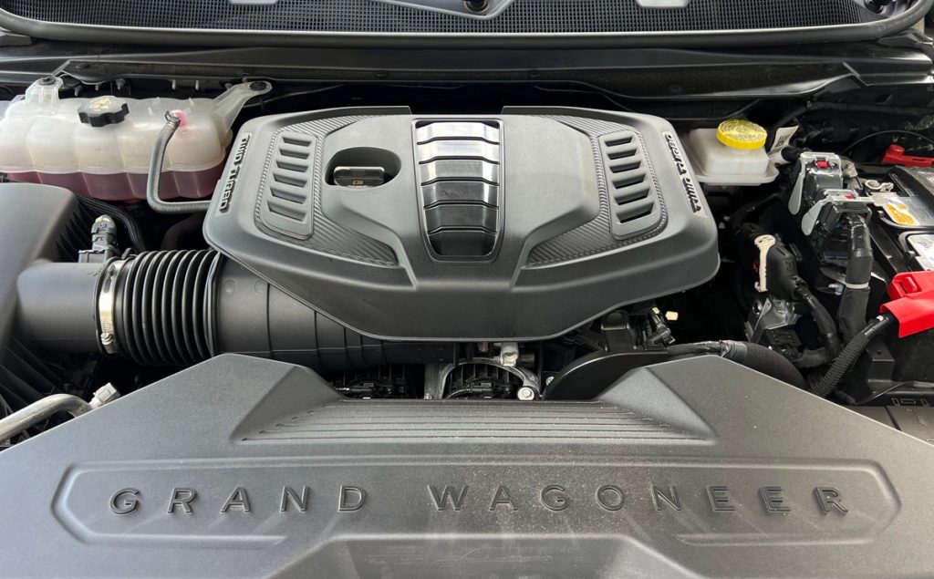A 3.0-liter Hurricane twin-turbo inline-six powers the Grand Wagoneer L. Photo by Howard Walker