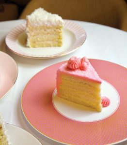 Pink Champagne cake and coconut chiffon cake. Photo courtesy of Starr Restaurants
