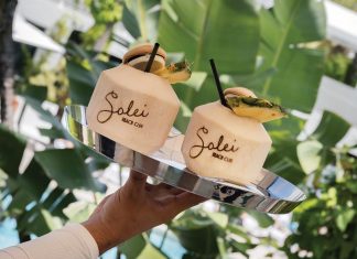 Seaside Bliss Awaits at Solei Beach Club Sip drinks by the pool at the beach club. Photo courtesy of Soleil Beach Club