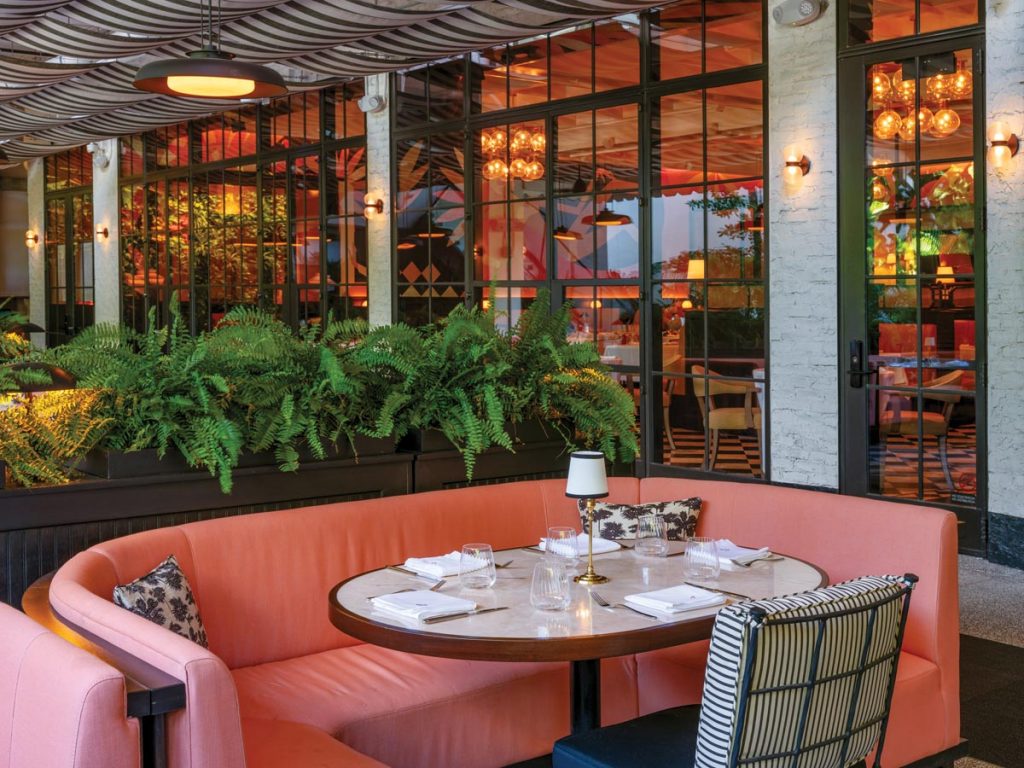 The outdoor patio’s cozy seating. Photo by Michael Stavaridis/courtesy of Starr Restaurants