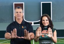 Mario and Jessica Cristobal Are All About the University of Miami Mario and Jessica Cristobal. Photo by Romain Maurice