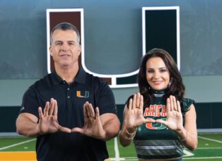 Mario and Jessica Cristobal Are All About the University of Miami Mario and Jessica Cristobal. Photo by Romain Maurice