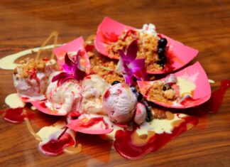 Honor Breast Cancer Awareness Month Throughout Miami Pink La Bomba dessert. Photo courtesy of Toro Toro